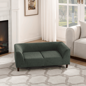 Pet sofa with backrest and armrests, modern rectangular pet sofa suitable for small and medium dogs, soft cushion comfortable dog sofa,-OLIVE GRE