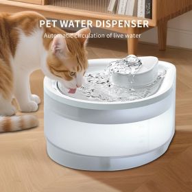 2500ML USB Pet Water Fountain, Teardrop-Shaped Automatic Cat Water Dispenser with Circulating Pump, Freshwater Filter for Cats and Dogs